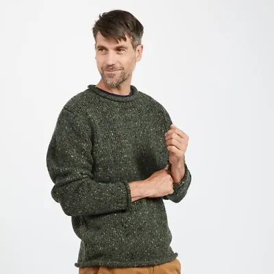 Irish Roll-Neck Green Fisherman Sweater • $117.95