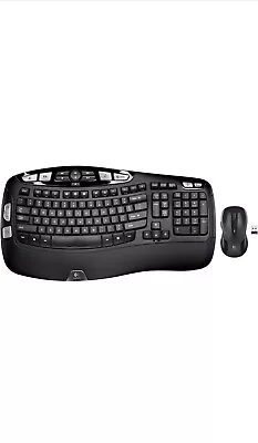 Logitech MK550 Wireless Desktop Wave Keyboard And Mouse Combo Black (920-002555) • $58