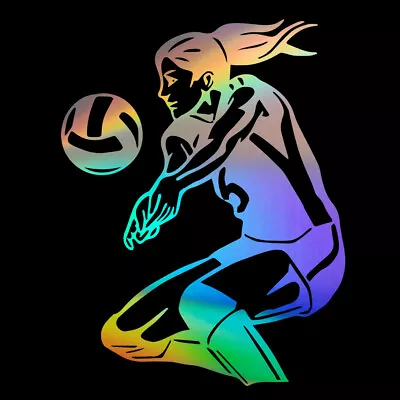 2pcs Female Volleyball Player Stickers Vinyl Truck Window Bumper Car Decal • $4.08