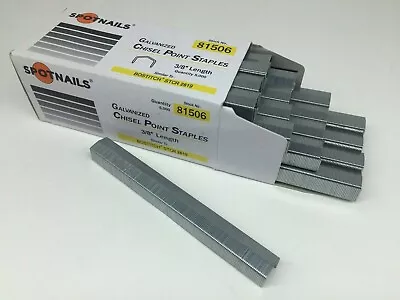 Spotnails 81506 3/8  Crown Galvanized Staples 22 Gauge 5000 Staples Per Box • $11.99