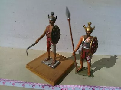 Rose Miniature Persian Lot Of 2 Warriors Well Painted Lead 54mm TD • $19.99