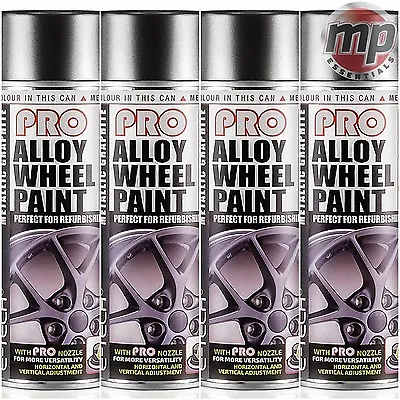 4 ETech PRO Alloy Wheel Refurbish & Refresh Spray Paint - Metallic Graphite Grey • $50.51
