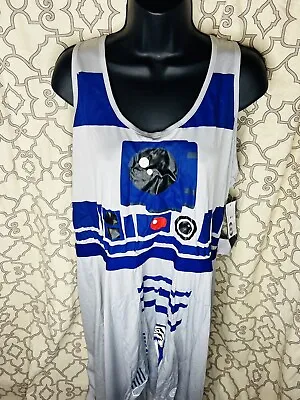 Star Wars Womens' R2-D2 Droid Racerback Pajama Nightgown Costume Dress Size XXL • $24.99