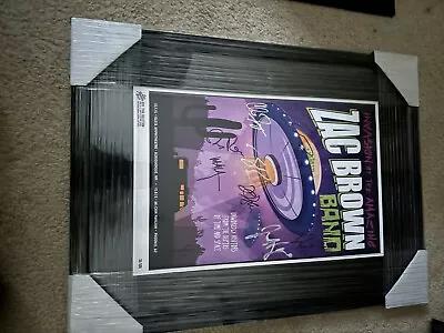 Framed Autographed Limited Edition 38/500 Zac Brown Band Tour Poster • $250