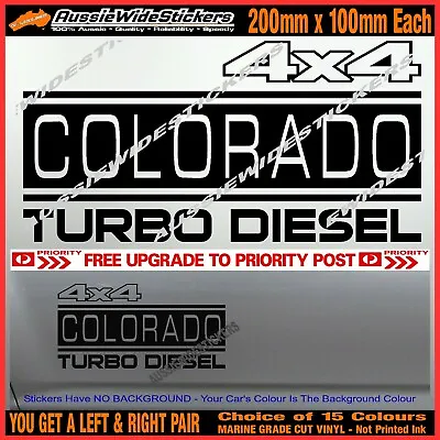 $12.90 • Buy COLORADO Stickers Accessories Ute Car MX Funny Decal 4x4 TURBO DIESEL 200mm PAIR