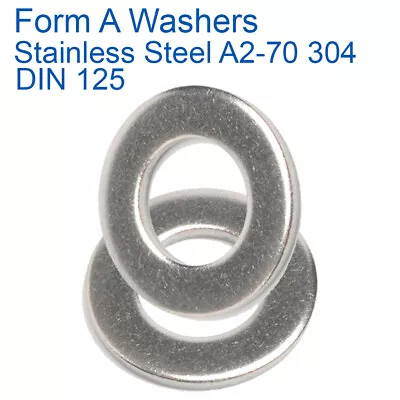 Form A Flat Washers Stainless Steel M2 M3 M4 M5 M6 M8 M10 M12 M14 M16 M20 M24 • £104.89