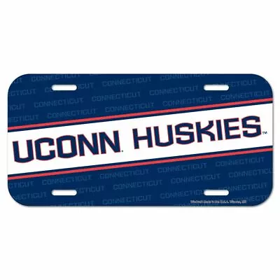 UConn Huskies Plastic License Plate Tag Wall Sign FAST USA SHIPPING • $8.98