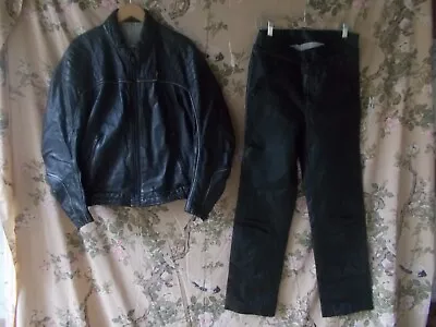 BMW Motorrad GmbH + Co. Leather Motorcycle Suit Jacket /Pant Made In W. Germany • $300