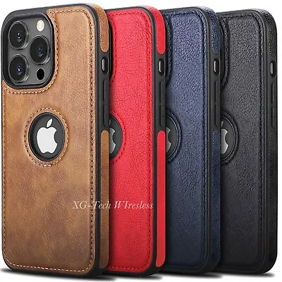 Shockproof Leather Luxury Case For IPhone 15 14 Plus 13 12 11 Pro Max Slim Cover • $9.49