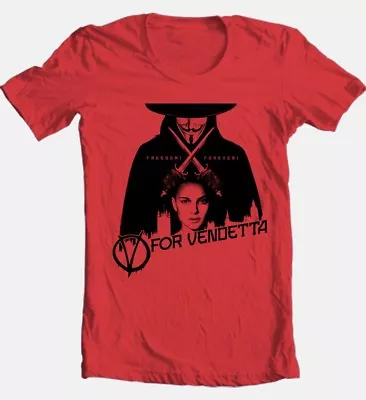 $19.99 • Buy V For Vendetta T-shirt Comic Book Movie Cotton Graphic Red Tee