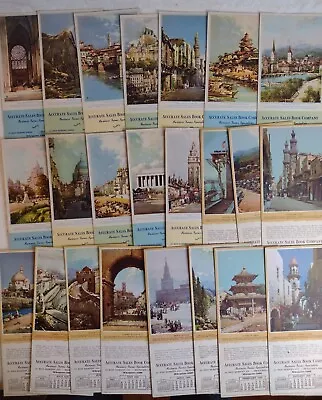 Lot 23 Vintage 1945-1946  Accurate Sales  INK BLOTTERS Calendar Worlds Scenery • $18.50