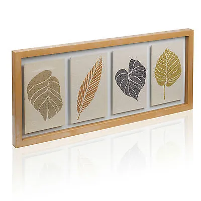 £5.99 • Buy Floral Botanical Floating Leaves Wall Art Contemporary Home Decor Picture Frame