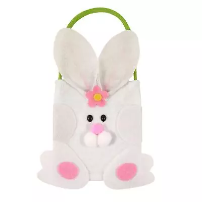 Easter Baskets Buckets Accessories - Felt Bag / White Bunny • £3.45