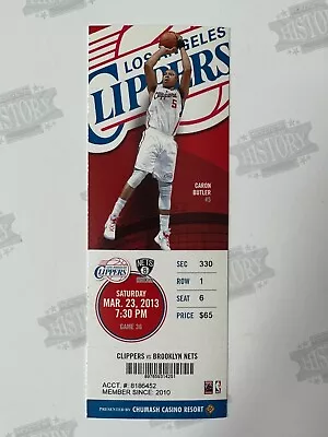 2013 Brooklyn Nets At Los Angeles Clippers Ticket 3/23/13 • $6