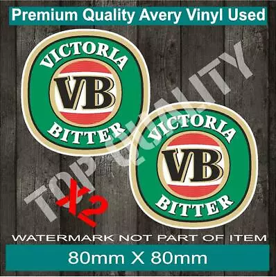 Vb Beer Decal Sticker X2 Bar Fridge Cool Man Cave Shed Car Truck Rig • $5.50