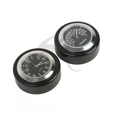 Universal Windshield Temp Thermometer Dial Clock Fit For Motorcycle Cruisers • $16.12