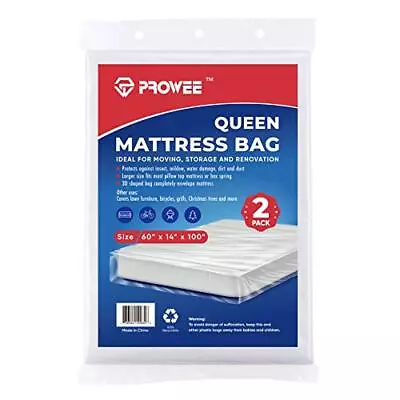 2 Pack Queen Size Mattress Bag Clear Mattress Storage Bag Mattress Disposal Bag  • $21.57