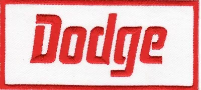 Dodge Red 4  Banner Embroidered Iron On Car Patch *New* #538 • $3.49