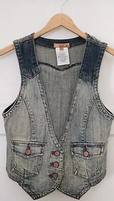 WOMEN Denim Button-down Vest + Jeans - GOOD Condition Causal Lot • $22.99