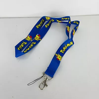 POKEMON  Lanyard  Blue And Yellow 18 Inches Long With Claw Clasp Open Box • $9.99