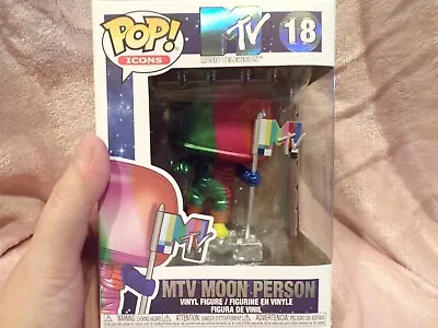 NIB Funko POP ICONS  #18 MTV Moon Person Rainbow  POP-P • $14.99