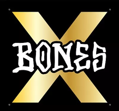 BONES WHEELS X Black & Gold 36  X 34  Skateboard Banner • $9.99