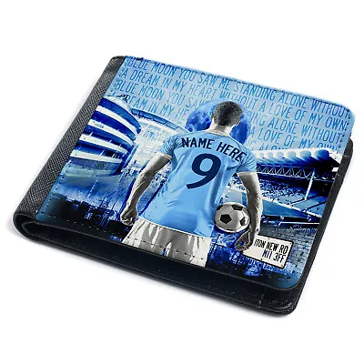 Personalised Manchester Wallet Retro Football Bi Fold Coin Card Dad Gift AF82 • £14.95