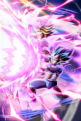 Dragon Ball Vegeta Trunks Father Son Attack 12inx 8in Poster Free Shipping • $9.95