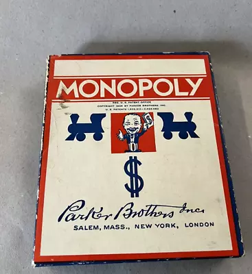 1936 Monopoly Game By Parker Brothers Inc. Pieces Only No Board • $30.57