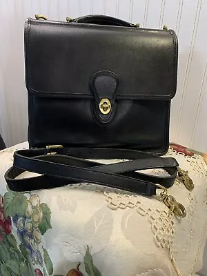 Coach Vintage Black Willis Top Handle Crossbody Bag Brass 9927 • $150