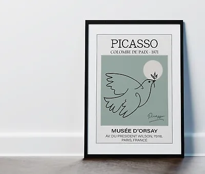 £12.50 • Buy Picasso Peace Dove Green Wall Art Print Matisse