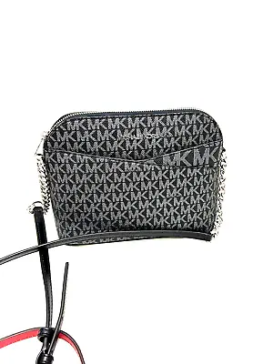 Michael Kors Lady PVC Crossbody Bag Handbag Messenger Purse Shoulder In Black • $67.50