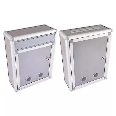 Wall Mount Mailbox Postbox Secure Rustproof Metal Vertical With Key Drop Box • $26.10
