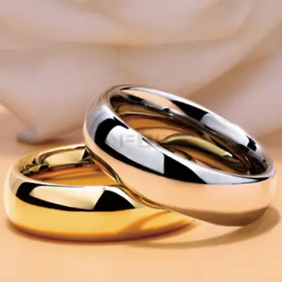 Women Men  Plain Silver Gold Band Titanium Steel Couple Engagement Rings 6 - 13 • £3.99