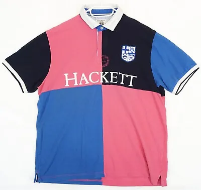 Hackett London Rowing Club Colorblock Polo Shirt Size XL • $20