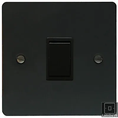 Volex Flat Matt Black Light Switches And Electrical Sockets Metal Back Plate • £4.99