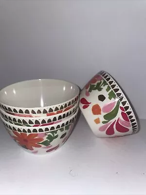 Threshold Target 4 Dessert Small 4.25” Bowls Melamine Floral Design  NWOT • $20