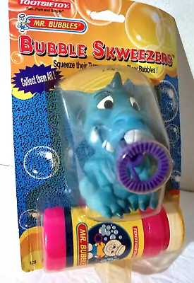 New 2001 Mr Bubbles Skweezers Blue Dragon Toy Bubble Blower Toy • $14.99