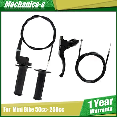 7/8  Right Lever Brake Throttle Cable Handlebar Grip For Mini Bike 50cc- 250cc • $17.49