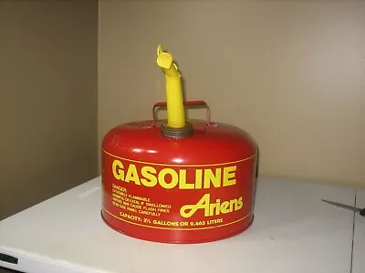 Vintage 2.5 Gallon Ariens Metal Gas Can With A Screened Spout-vgc • $34.95