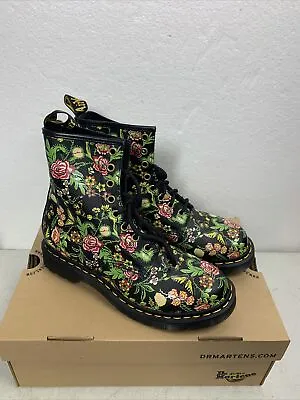 $119.95 • Buy Dr Marten 1460 Bloom Women Casual Boot Black Floral Multicolor Fashion Shoe NEW