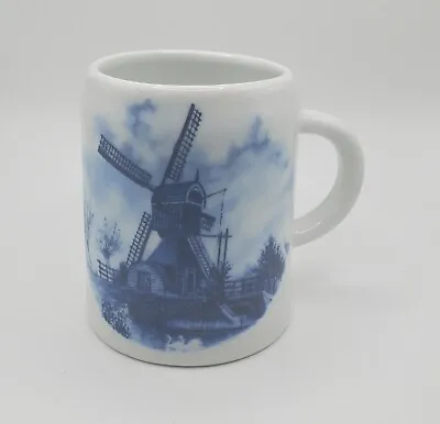 $4.19 • Buy Vintage Delft Holland Blue White Windmill Coffee Tea Mug Cup Germany Bavaria