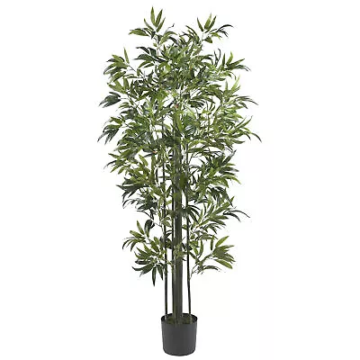 $138.43 • Buy Nearly Natural 6' Bamboo Silk Tree Green Trunks Realistic Artificial Home Decor