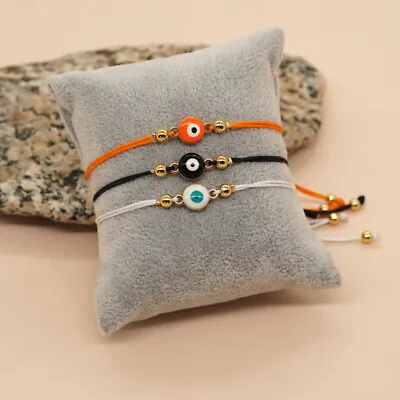 Fashion Evil Eye Bracelet Handmade Adjustable Slide Chain Women Lucky Jewellery • $1.64