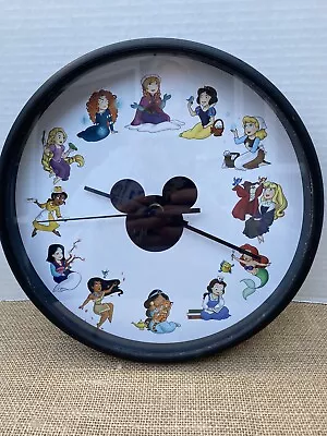 Disney Clock Of Princesses 10x10x2 Works Great! Super Cute! • $21.87