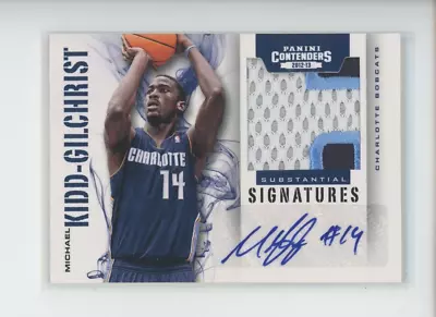 Michael Kidd-gilchrist Auto Jersey Logo Patch Rc /10 2012-13 Panini Contenders • $24.99