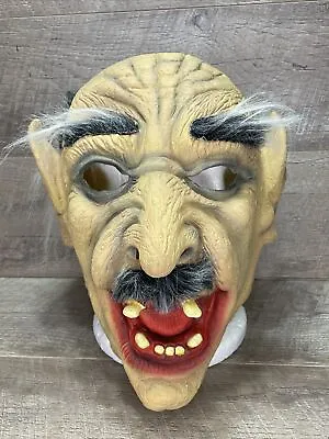 Vintage 2003 The Paper Magic Group Halloween Rubber Mask Old Man With Elf Ears • $18