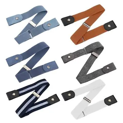 Buckle Free Elastic Invisible Waist Belt For Jeans No Bulge Hassle Men Women☃ • £2.88