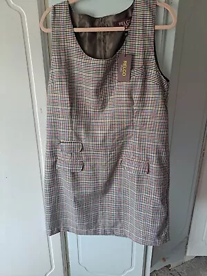 Retro Tartan Pinnafore Dress • £3