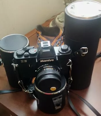 Mamiya ZE 35mm Film Camera W/ 4 Mamiya Sekor Lenses  • $42